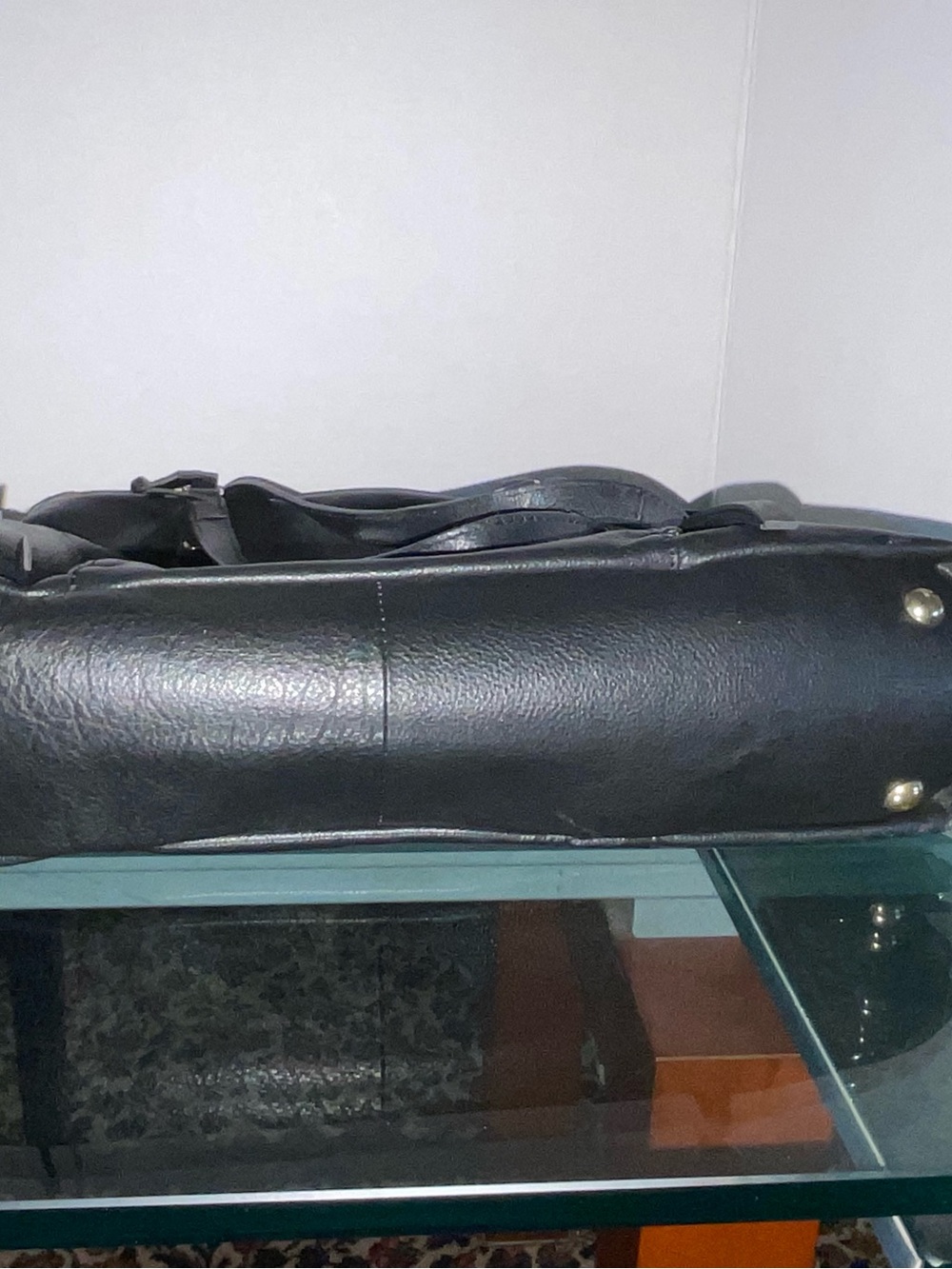 KOOBA BLACK PEBBLED LEATHER 2 STRAP SHOULDER BAG FRONT POCKET - VERY GOOD - Picture 14 of 14